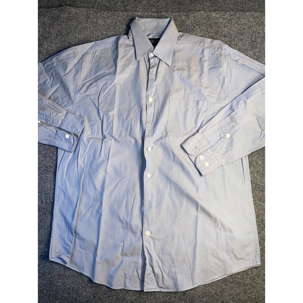 Perry Ellis Portfolio Dress Shirt‎ Mens Size 15.5 blue gray